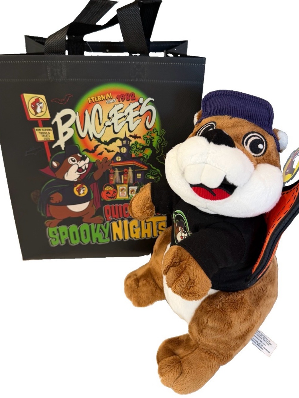 NEW 2026 BUC-EE'S HALLOWEEN PLUSH STUFFED TOY AND TOTE BAG BRAND NEW